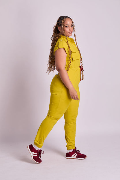 Mary J Six Pocket Scrub Jumpsuit