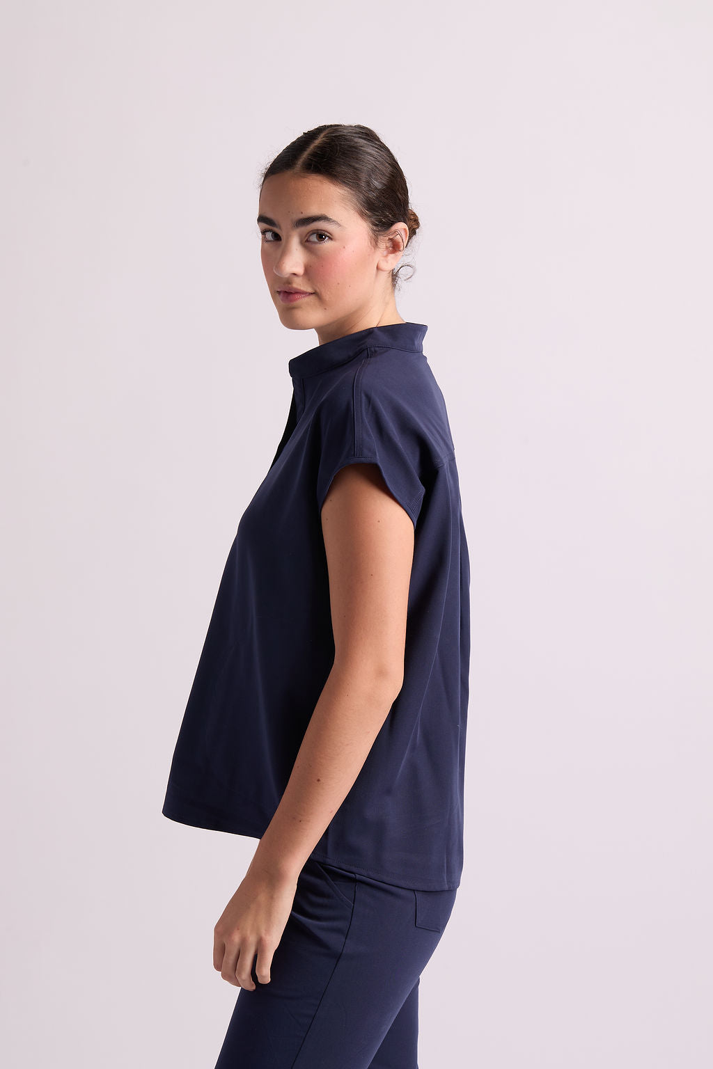 Mary C Two Pocket Oversized Scrub Top