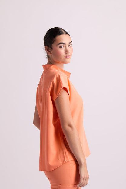 Mary C Two Pocket Oversized Scrub Top