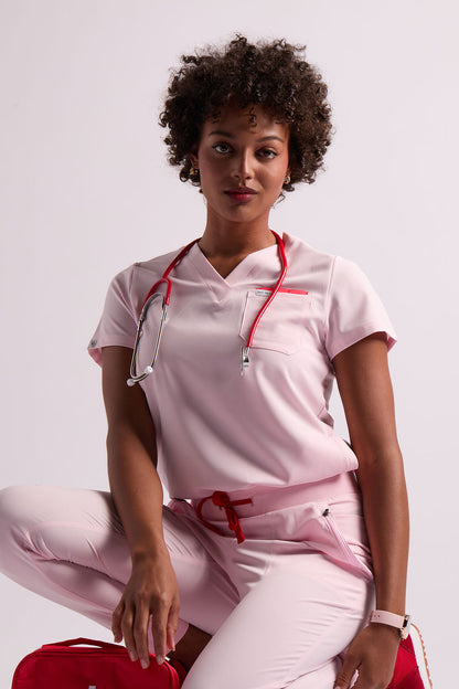 Mary V Three Pocket Scrub Top