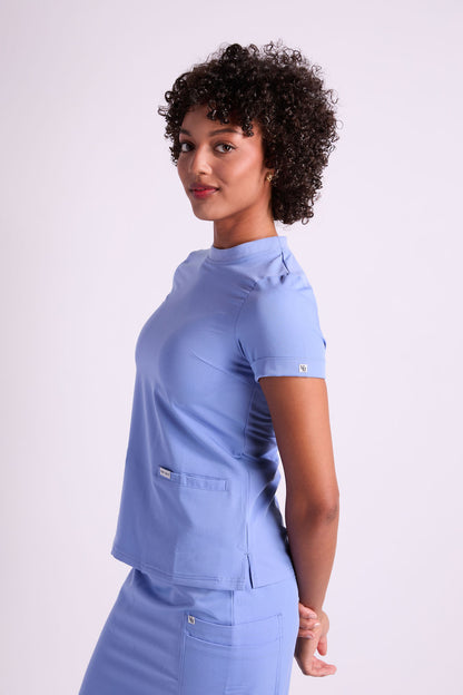 Mary K Two Pocket Crew Neck Scrub Top