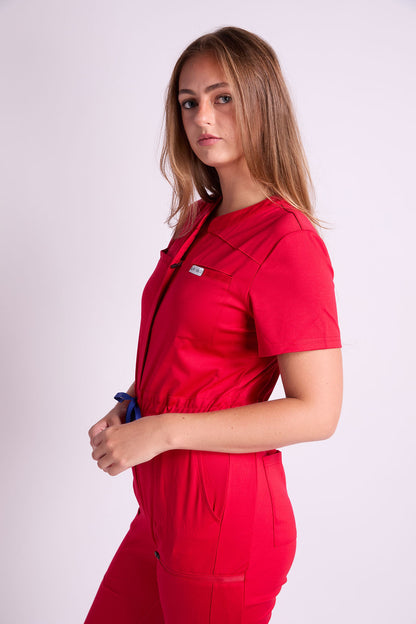 Mary J Eight Pocket Scrub Jumpsuit