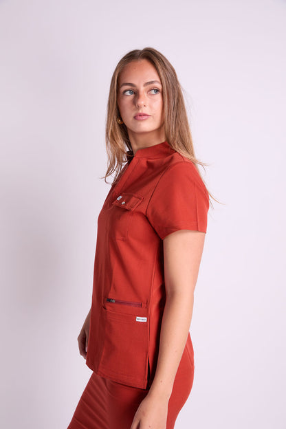 Mary V Four Pocket V Neck Scrub Top