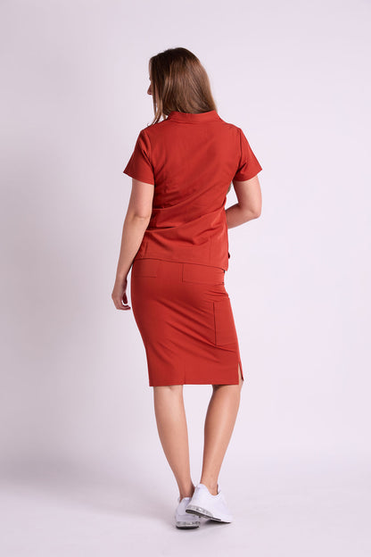 Mary V Ten Pocket Scrub Skirt