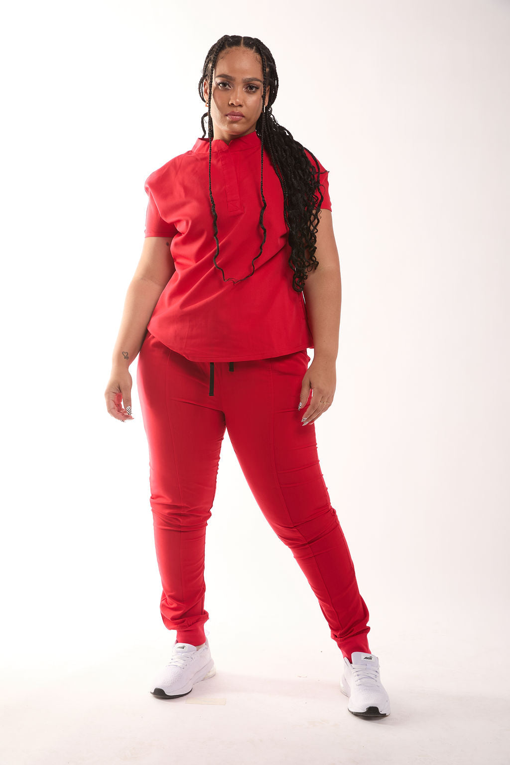 Pantalon de jogging bleu marine à quatre poches pour femmes