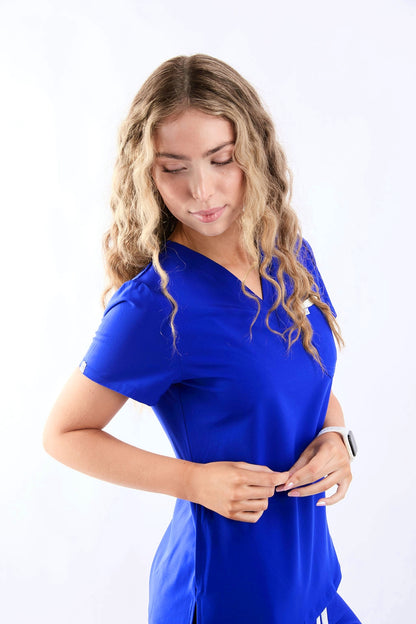 Mary V Three Pocket Scrub Top