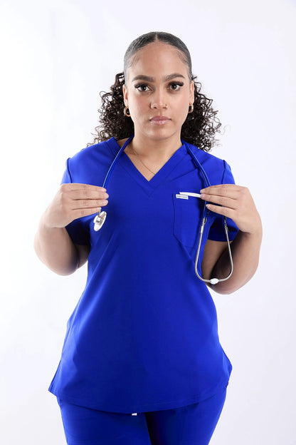 Mary V Three Pocket Scrub Top