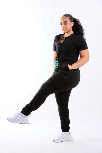 Mary J Eight Pocket Scrub Jumpsuit