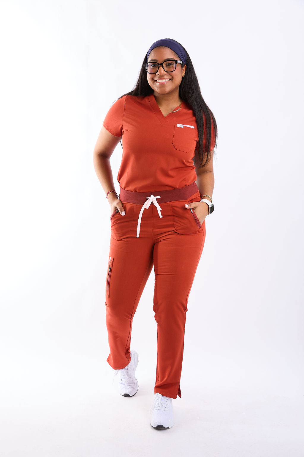 Mary V Three Pocket Scrub Top